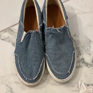 Lucky Brand Women’s Denim Slip-On Loafers